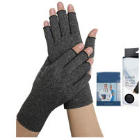 【Clearance】1 คู่ถุงมือบีบอัดโรคข้ออักเสบ Arthritic Joint Pain Relief Fingerless Hand Gloves for Computer Typing and Dailywork