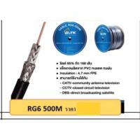 สายนำสัญญาณ RG-6 ชิลล์ 95% 168เส้นยาว 500m./ม้วน ยี่ห้อGLINK