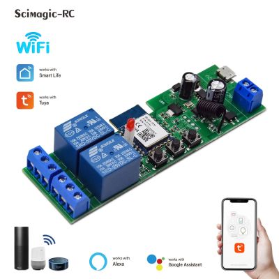【LZ】 Tuya Smartlife Relay Module Home Automation 2CH DC5V 7-32V AC 110V 220V RF 433Mhz Remote Control Light Switch Work With Alexa
