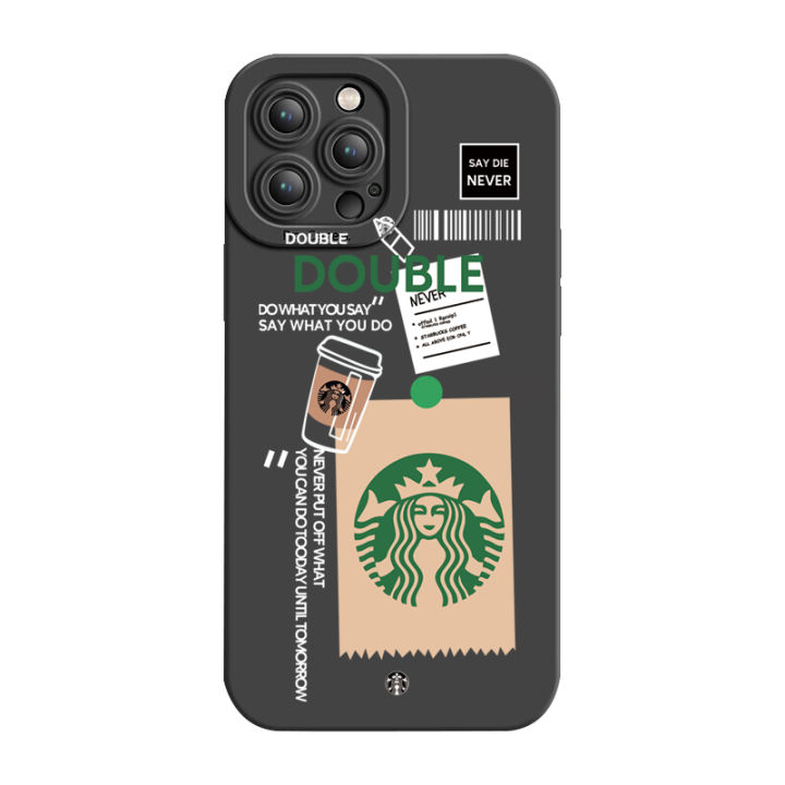 เคสโทรศัพท์สำหรับ-iphone-14-plus-13-12-pro-max-11-xr-7-8-se-2020กาแฟ-starbucks-สวยฝาครอบขอบสี่เหลี่ยมฝาครอบป้องกันเลนส์เต็ม