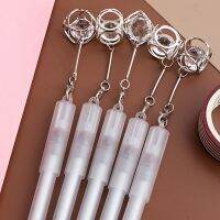 【LZ】♗❖♘  Lytwtws Papelaria Hollow Metal Diamond Pendant Gel Pen Material escolar e de escritório Canetas doces Kawaii bonitos 1 Pc