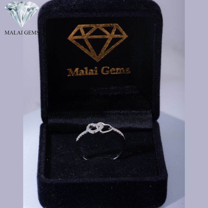 malai-gems-แหวนเพชร-เงินแท้-925-เคลือบทองคำขาว-ประดับเพชรสวิส-cz-รุ่น-291-rk0015-แถมกล่อง-แหวนเงินแท้-แหวนเงิน-แหวน