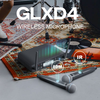 G-MARK GLXD4newระบบไมโครโฟนไร้สายUHFระดับมืออาชีพSM58 Handheld Mic 2ช่องเวทีงานแต่งงานงานวงDJ