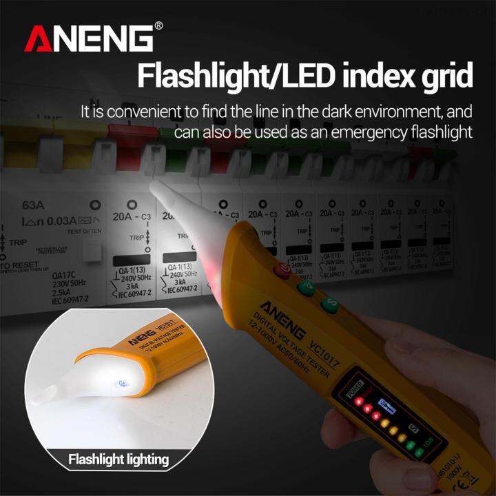 aneng-ปากกาตัวทดสอบวงจรเครื่องวัดโวลต์-ac-แบบ-vc1017-ปากกาทดสอบอัจฉริยะตรวจจับสายทดสอบปากกาไฟฟ้าแบบ-ncv-เครื่องทดสอบแรงดันไฟฟ้าสำหรับช่างเทคนิคไฟฟ้า