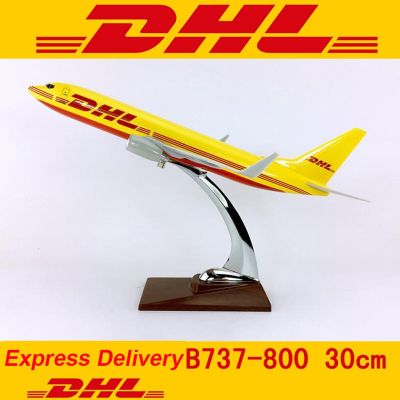 30CM 1:230 Scale Boeing B737-800 Model DHL Express Delivery Airline With Base Alloy Aircraft Plane Display For Collection