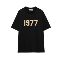 FOG1977เสื้อยืดทรงหลวมแขนลำลองขาสั้นอเนกประสงค์สำหรับผู้ชายและผู้หญิง