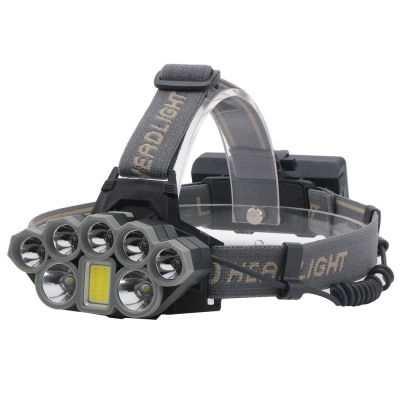 LM 2T6 5XPE 1COB 8LED Headlamp Rechargeable Flashlight USB Headlight 2*18650 6 modes waterproof Ultra Bright Headlamp