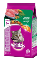 WHISKAS DRY CAT FOOD DRY POCKETS ADULT MACKEREL FLAVOUR 1.2 kg  วิสกัส อาหารแมวชนิดแห้ง แบบเม็ด พ็อกเกต สูตรแมวโต รสปลาทูน่า 1.2 กิโลกรัม  อาหารสัตว์เลี้ยง อาหารแมว