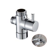 3 Way 1/2 Valve Bathroom Shower Faucet Water Splitter Shower Valve Diverter for Shower Spray Nozzle Adapter Converter Water Mixe