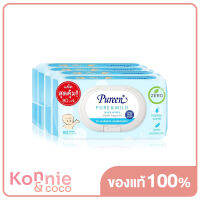 [แพ็คสี่] Pureen Wet Wipe Pure Mild [80 Sheets x 4pcs] เพียวรีน เบบี้ไวพส์ สูตรเพียวแอนด์มายด์