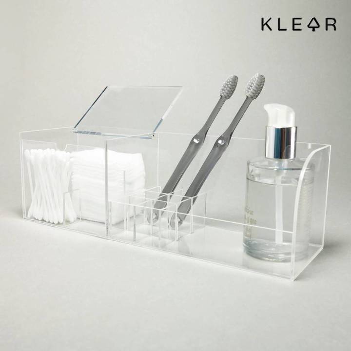 klearobject-easy-facial-cleaning-kit-กล่องอะคริลิคใส-กล่องเอนกประสงค์-ผลิตจากอะคริลิค-กล่องใส่อุปกรณ์-กล่อง-อะคริลิค