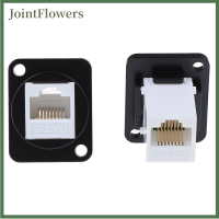 JointFlowers CAT6ยึดโลหะผสมสังกะสีชนิด D ช่องเสียบแผงโลหะเครือข่าย RJ45