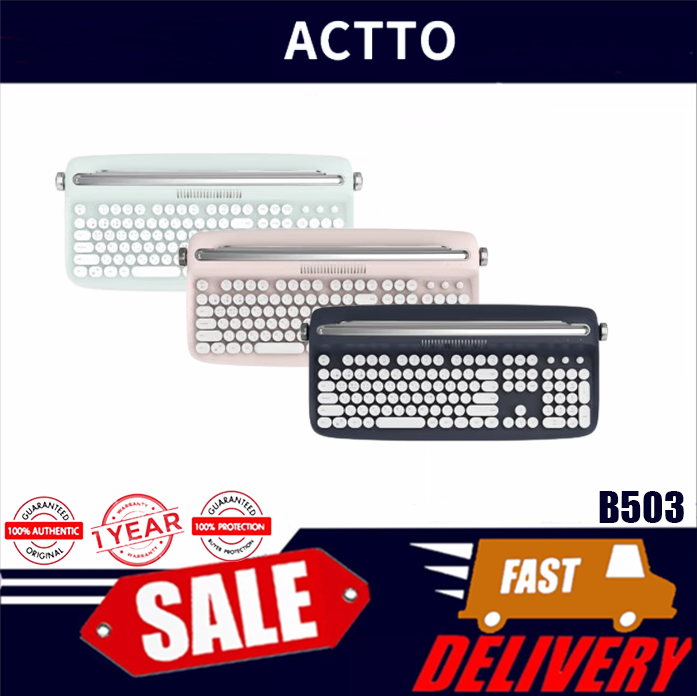 Actto B503 Retro Bluetooth Keyboard Multi Pairing Keyboard Tablet Keyboard Lazada
