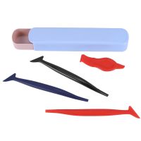 Vehicle Vinyl Application Tool Kit Edged Fold Squeegee Flexible Micro-Squeegee Curved Slot Tint Tool Set Different Hardness For Installing Auto Wraps And Car Stickers