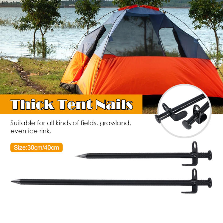 40cm Ground Tent Peg Camping Tent Canopy Heavy Duty Pegs Steel Nails ...