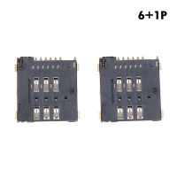 Potey 2Pcs MUP-C792 Micro Sim Card Connector Patch Self-Piercing 6 + 1P/8 + 1P ช่องเสียบซิมการ์ดซ็อกเก็ต