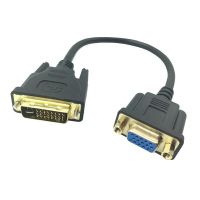 Dvi-I เป็น Vga Dvi 245สายตัวผู้เป็น Vga ตัวเมียสำหรับ Ps3ทีวี Ps4หน้าจอ Pc 1080P 0.3M