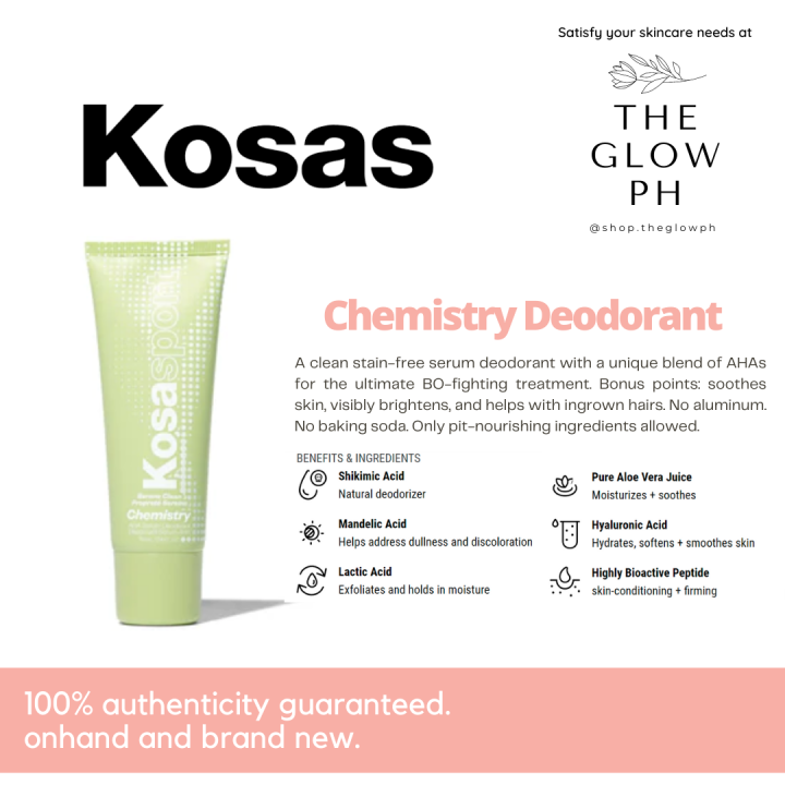 [AUTHENTIC] Kosas Chemistry Deodorant BOFighting AHA Serum The Glow