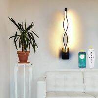 LED wandlamp modern home lighting decoration three-color wall lamp 2.4G dimming remote control aluminum lights