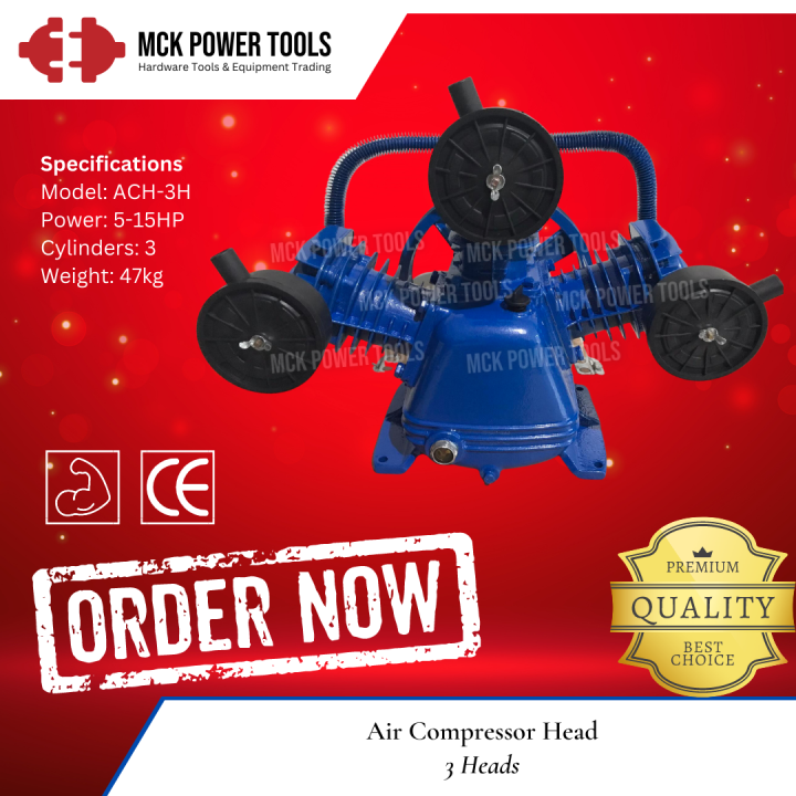 3 Cylinders Air Compressor Head Super High Pressure Capacity Lazada PH