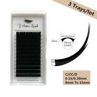 Ellipse Flat Eyelashes Faux Mink Lashes Ellipse Lash Extensions Individual CCCD Lashes Natural Matte Black 0.150.20mm 3 Trays