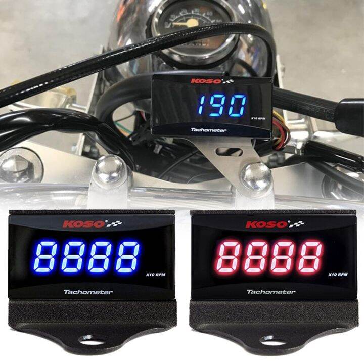 Mini RPM KOSO Meter Tachometer Gauge Digital Square LCD Display Engine