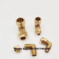 Brass Elbow Flaring Fittings Connector Pipe 6/8/10/12mm to 1/8" 1/4" 3/8" 1/2" Male Thread Air Conditioning Extension Adapter Valves