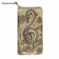 Nopersonality Money Clip Musical Dragon Leather Hand Bag for Phone Waterproof Lady Casual Wallet Coins Storage Pack Cards Clutch