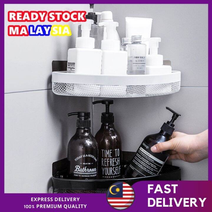 Bathroom Shower Hanging Shelves Corner Wall Shampoo Storage Triangle