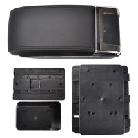 Universal Arm Rest Storage Box Leather Dual Layer Center Centre Console Armrest