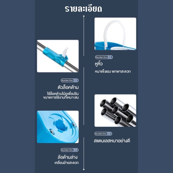 ชุดไม้ถูพื้น-ไม้ม็อบ-ถังปั่น-มีผ้าถูพื้น-1-ชิ้น-มีล้อในตัว-มีล้อในตัว-มีช่องปล่อยน้ำทิ้ง