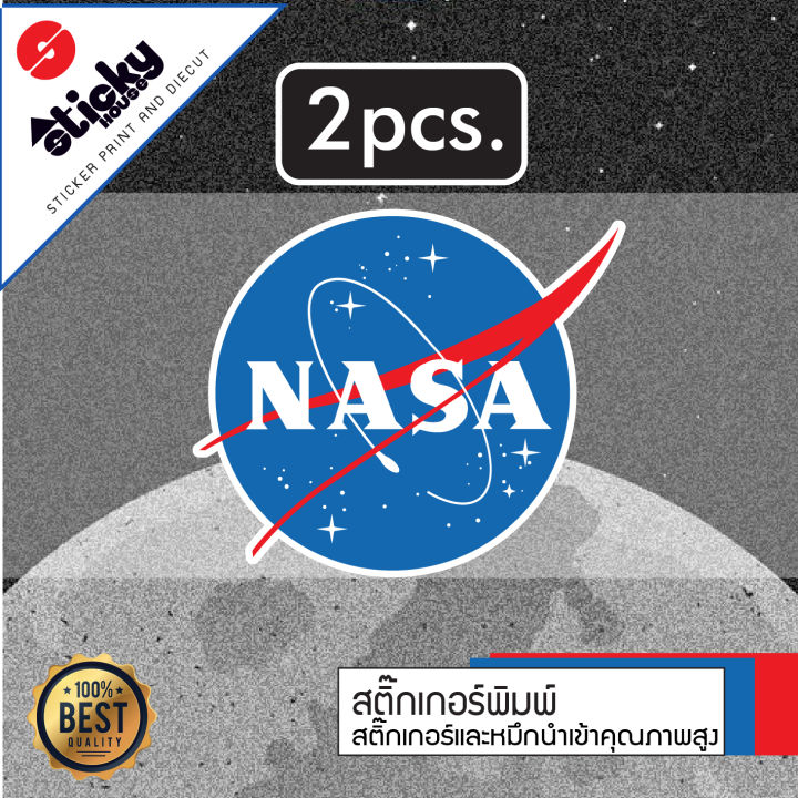 ขายเป็นคู่-sticker-สติกเกอร์ลาย-nasa-สติกเกอร์ติดได้ทุกที่-สติกเกอร์ติดข้างรถ