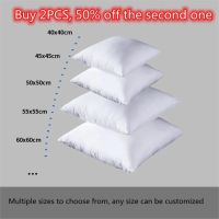 100%cotton standard white bounce back pillow cushion core sofa car seat home interior decor pillows30x30/40x40/45x45/60x80cm Pillows  Bolsters