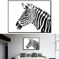 สีขาวสีดำ Zebra ภาพโปสเตอร์ภาพวาดศิลปะแขวนผนัง DIY Home DecorationBlack และสีขาว Zebra Art ภาพวาดตกแต่งบ้าน Core P372