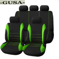 Duster Printing Logo Diamond Pattern Embossed Full Set and 2 Front Seats Interior Accessories Universal Car Seat Cover