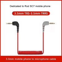 3.5mm TRS to TRRS Microphone Cable Male to Male Right Angle Patch Adapter Cable Wireless Lavalier Mic Cord for BOYA Rode SC7 Cables