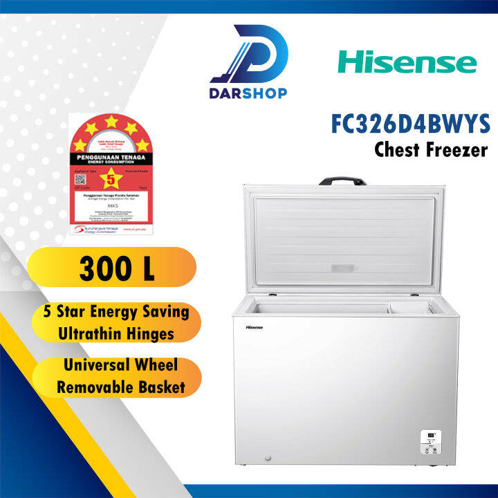 Hisense Chest Freezer (300L) FC326D4BWYS Lazada