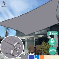 5x3M/4x3M Waterproof Large Sun Shelter Sunshade Protection Outdoor Canopy Garden Patio Pool Shade Sail Awning Camping Shade Net