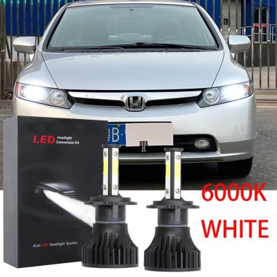 New ชุดหลอดไฟหน้าฮาโลเจน LED 6000K 2007 6005-2010 แบบเปลี่ยน สําหรับ Honda Civic FD 2005-2010