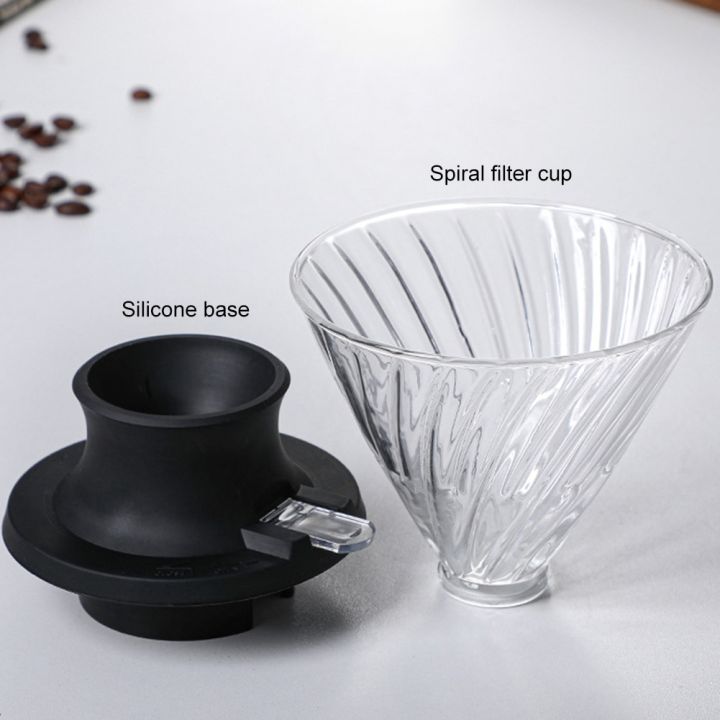 เครื่องมือเทน้ำหยดสำหรับบาริสต้าตัวกรองที่ทำกาแฟที่ดริปกาแฟ-cangkir-kopi-kaca-ที่กรองกาแฟใช้ซ้ำได้มากกว่าการต้ม