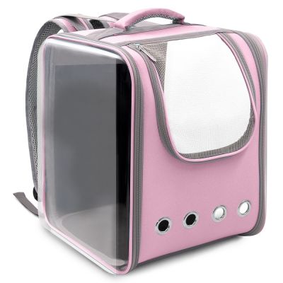 ✽☑▪ Visible Small Dog Backpack Breathable Pet Carrier Bags Travel Space Capsule Box For Cats