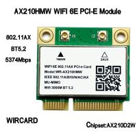 การ์ด PCI-E ขนาดเล็ก AX210การ์ดเน็ตเวิร์คสำหรับ Wlan Win10 6E 5374Mbps AX210HMW PCI-E 5.2บลูทูธ802.11AX 2.4G/5G/