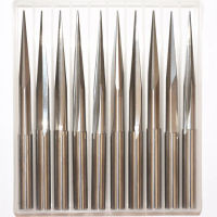 6มิลลิเมตร * 10องศา * R0.5 * 80L-10pcs CNC แข็งคาร์ไบด์ End Mill,งานไม้เราเตอร์บิต,เรียวบอลจมูกตัดกัด,เครื่องมือบรรเทา