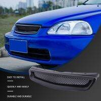 EK T-R Style Front Bumper Hood Mesh Grill Racing Grille for EK DX EX LX Type R 1999-2000 Glossy Black