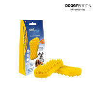 Pet + Me Yellow Silicone Brush for Dogs (Short Medium Hair) แปรงซิลิโคน สำหรับสุนัขขนสั้น ขนปานกลาง Yellow สีเหลือง