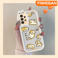 YIWESAN เคสปลอกสำหรับ Samsung A13 5G A04s การ์ตูนแมวน่ารักใหม่สีสันสดใสซิลิโคนนิ่มเคสโทรศัพท์โปร่งใสสร้างสรรค์เคสป้องกันเลนส์กล้องมอนสเตอร์น้อยเคสกันกระแทก