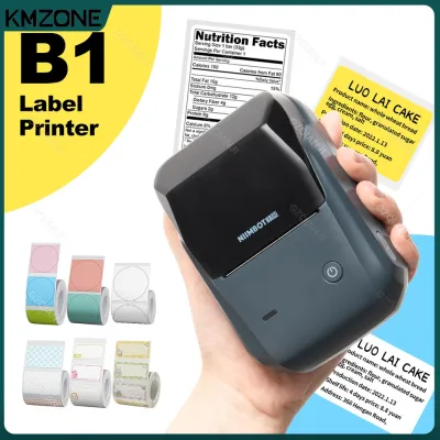 Niimbot เครื่องพิมพ์ B1แบบพกพาไร้สายรองรับเทปฉลากกระดาษม้วนเทปกาวเครื่องพิมพ์สติกเกอร์ไร้สายได้โดยไม่ต้องใช้หมึก