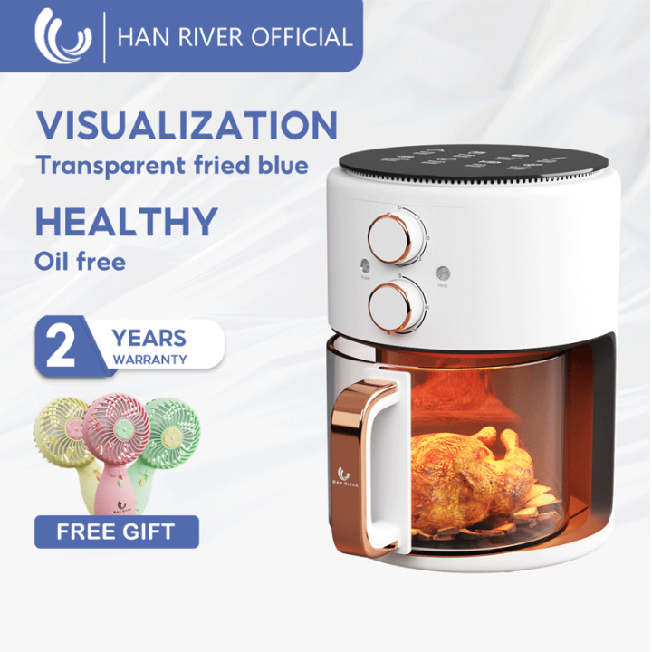 HAN RIVER Air Fryer 6.5L Visible Tempered Glass Pot 1300W HRAF08 Lazada