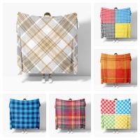 Ready Stock Nordic Retro Plaid Soft Flannel Blanket Breathable Ultra Warm Bedding and Travel Blanket Customizable Bed Blanket