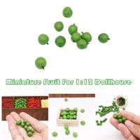 JIPING 10Pcs 1:12 Dollhouse Miniature Fruit Green Apple Kitchen Dining Model Play Toy Toys for kids set